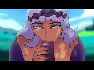 Qiyana nsfw gif animation oral sex minet blowjob facefuck 3d sex porno hentai by vampiranhya league of legends