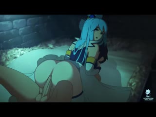 Aqua x kazuma satou animation gif riding big ass sound orgasm creampie squirt 3d sex porno hentai konosuba