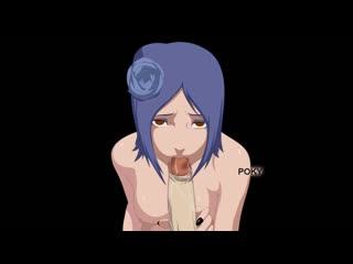 Konan hayumi animation gif oral sex minet blowjob deepthroat facefuck deepthroat facefuck 3d sex porno hentai naruto