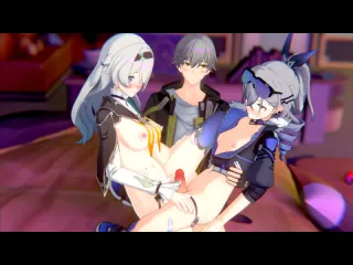 Honkai firefly and silver wolf